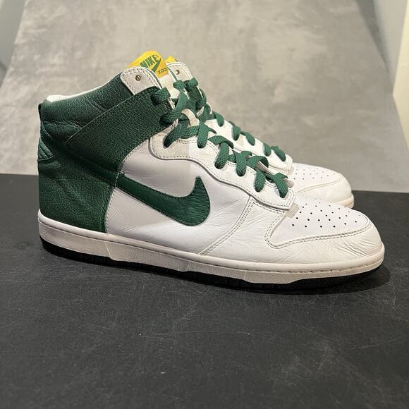 Nike Dunk Premium High Mens 12 White Pine Green 317891-131 Athletic Sneakers main image 6